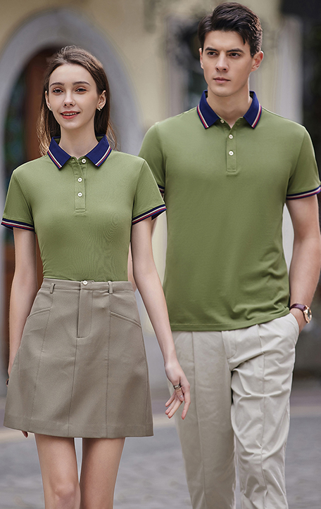 夏季翻領短袖polo衫定制logo 工作服男女T恤工衣廠服定
